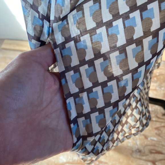 Wow & Flutter Art Deco Print A-line mini jumper w/pockets Large - Picture 5 of 14